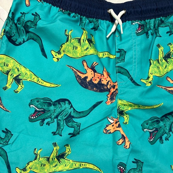 NWT Carter’s Boy’s Dinosaur Lined Multi Colored Swim Trunks - Size 12 - Picture 2 of 5